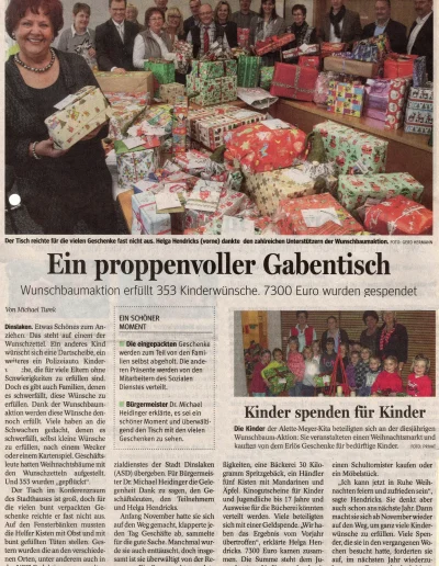 NRZ - Ein proppenvoller Gabentisch - 17. Dezember 2014