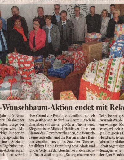 NRZ - Weihnachts-Wunschbaum-Aktion endet mit Rekordergebnis - 18. Dezember 2015