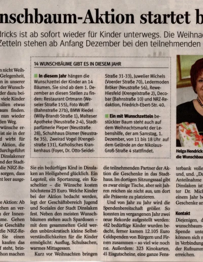 NRZ - Wunschbaum-Aktion startet bald - 07. November 2018