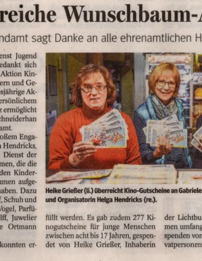 NRZ - Erfolgreiche Wunschbaum-Aktion - 09. Januar 2019
