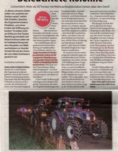 NRZ - Beleuchtete Kolonne - 09. Dezember 2020