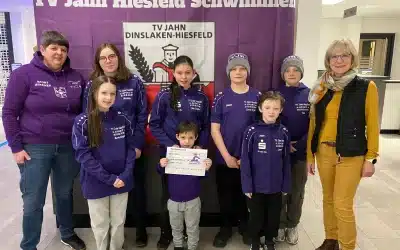 Schwimmen für einen guten Zweck! Die Kids vom Schwimmclub TV Jahn Hiesfeld machten Strecke!