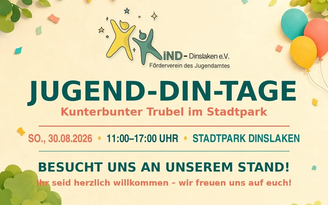 Wir sind dabei: Jugend-DIN-Tage 2026 im Stadtpark Dinslaken