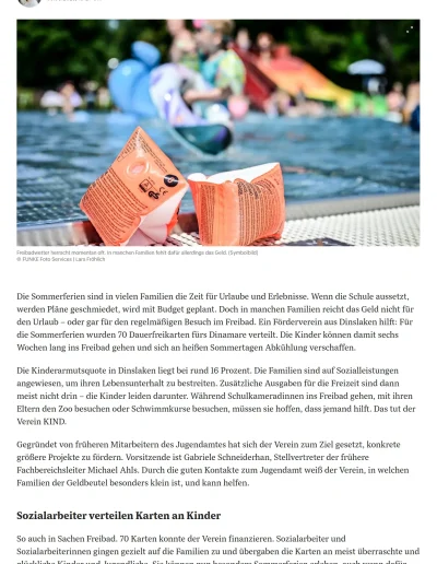 NRZ - Zu wenig Geld fürs Freibad_ Verein aus Dinslaken verteilt Freikarten an Kinder - 6. August 2026